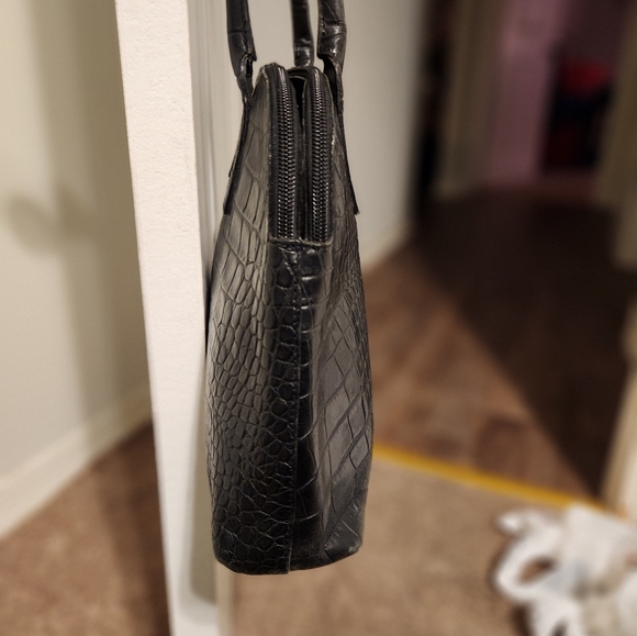 Vintage Furla black Italian leather crocodile purse - Picture 12 of 12